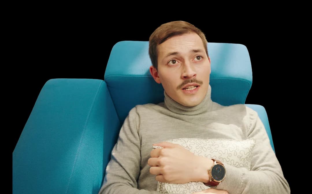 Člověk relaxuje s Monery aplikací